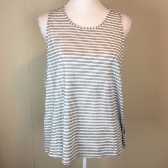 Athleta Tank XLarge Stripe Essence Low Tank* - Picture 2 of 7